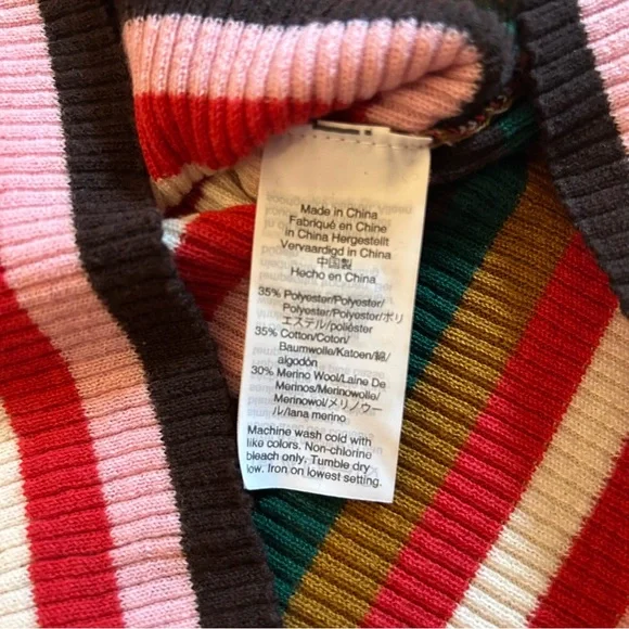 Madewell Multicolor Rainbow Striped Bayford Sweater Tank - Picture 8 of 8